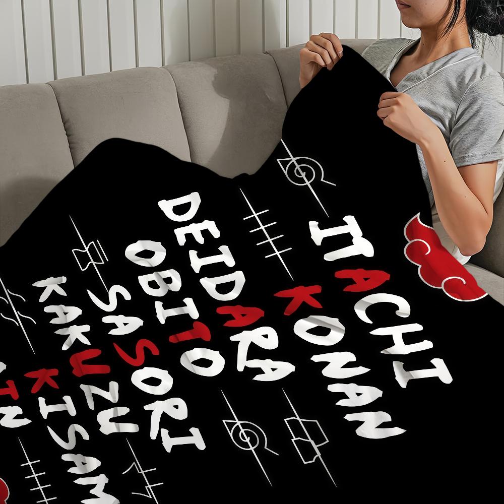 N-Naruto Rote Wolke A-Akatsuki Decke Für Weiche Überwurfdecke für Picknick Bett Sofa Zuhause Schlafzimmer Gemütlich Warm Bequem