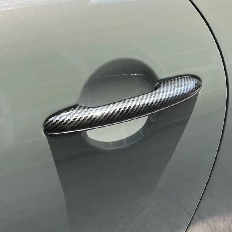 For MINI Cooper Countryman F Series F54 F55 F56 F57 F60 Carbon Fiber Black Car Door Handle Cover Sticker Styling Accessories