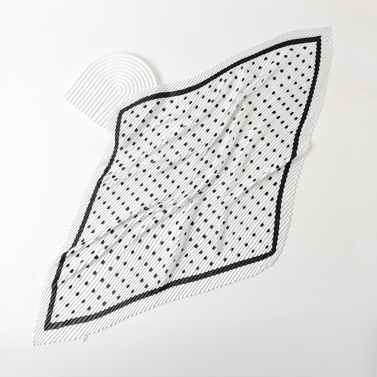 

Women Polka Dot Printed Soft Multifunctional Hankerchief Foulard Femme Muslim Hijab Wrap Bandana Imitated Silk Square Head Scarf