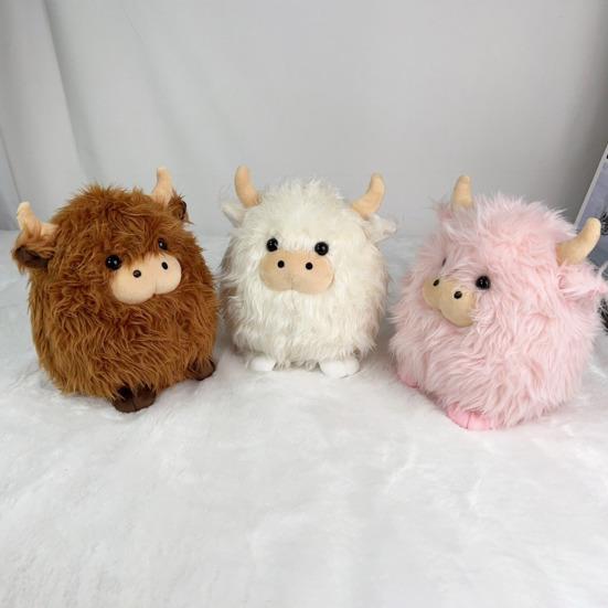 Highland Cow Plush Doll Soft Stuffed Animal Toy Cute Plush Doll for Stress Relief Soft Material PP Cotton Filling Perfect