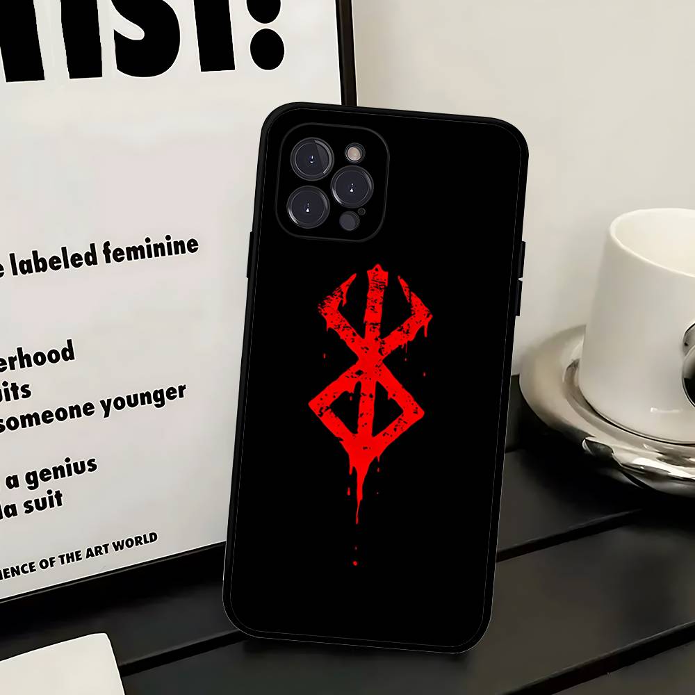 Anime Fashion Berserk Guts Phone Case For Iphone 17 16 15 16e 14 13 12 11 Pro Max Plus Case Cover Coque