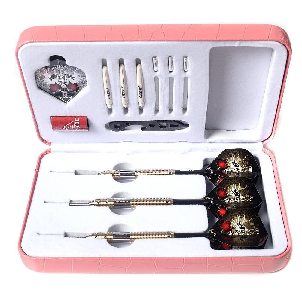 CUESOUL Dragon Deluxe Brass Steel Tip Darts Set, 21g F2301-L