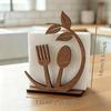 Rustic Paper Towel Rack Farmhouse Style Napkin Stand Vertical Tissue Dispenser  Home Restaurant
