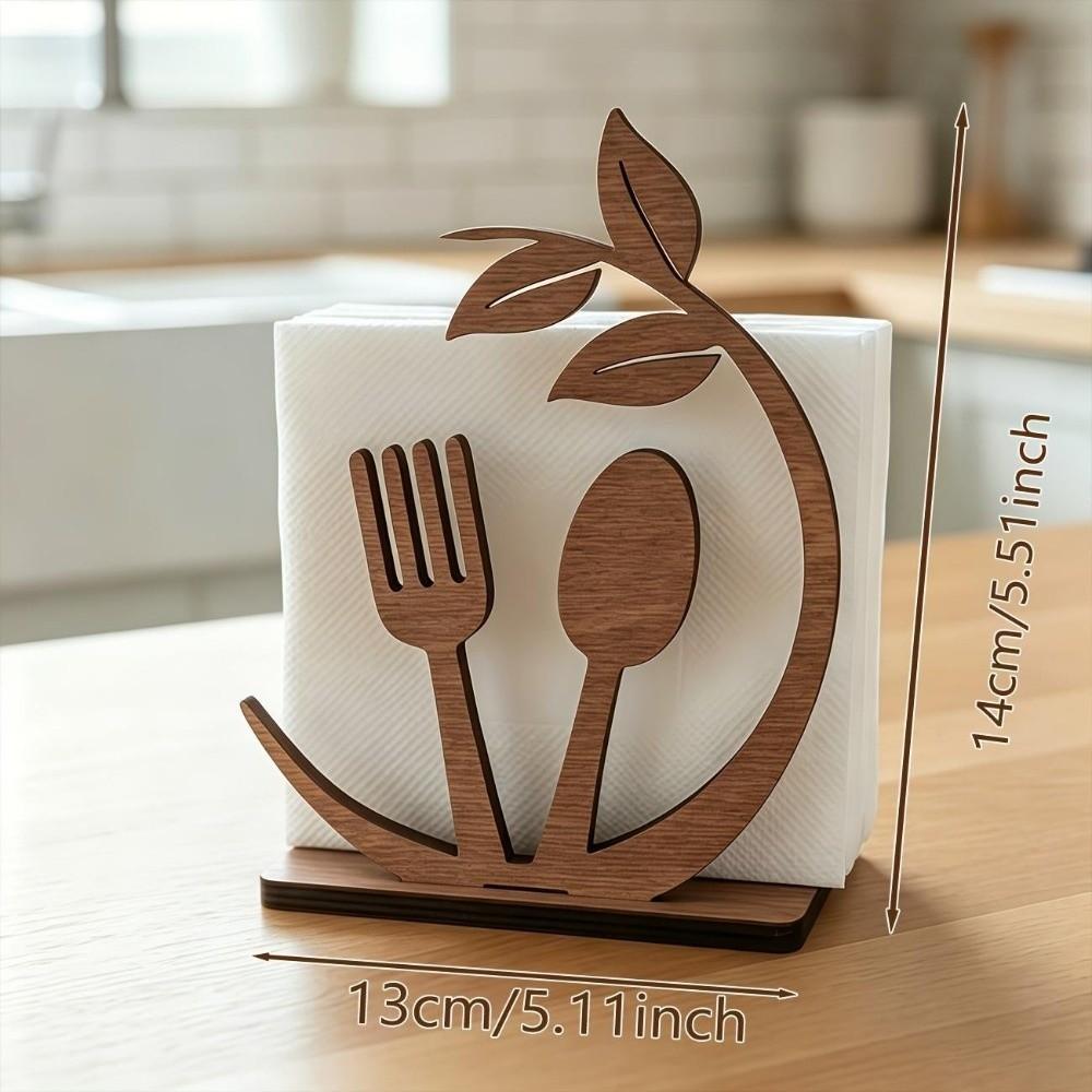 Rustic Paper Towel Rack Farmhouse Style Napkin Stand Vertical Tissue Dispenser Home Restaurant
