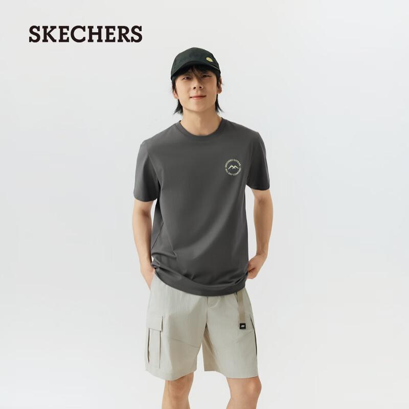 Skechers Unisex P226U009 Knit Short Sleeve T-Shirt L 100 4400₽