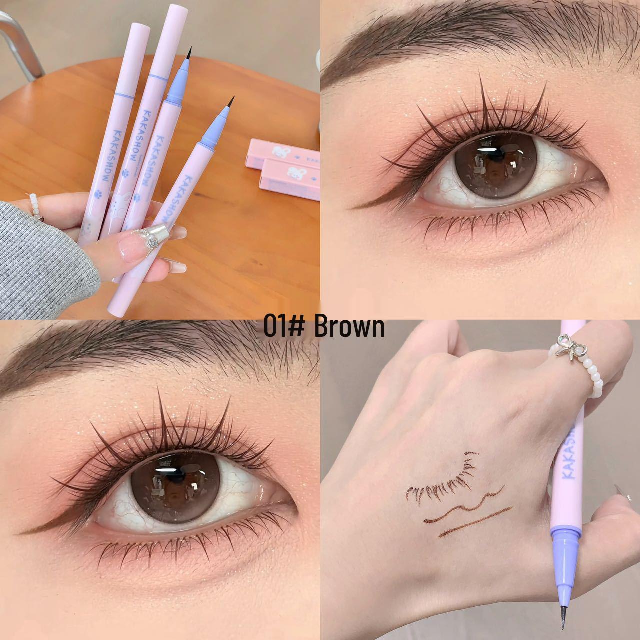 Ультратонкий лайнер для глаз Kakashow: Шелковисто-гладкое, быстросохнущее, точное нанесение в один штрих.