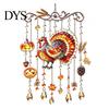 Nature Inspired Suncatchers Fall Animal Wind Chime Suncatcher, Stained Acrylic Fox Rabbit Hanging Suncatcher Party Photography Props with Prism Drops,