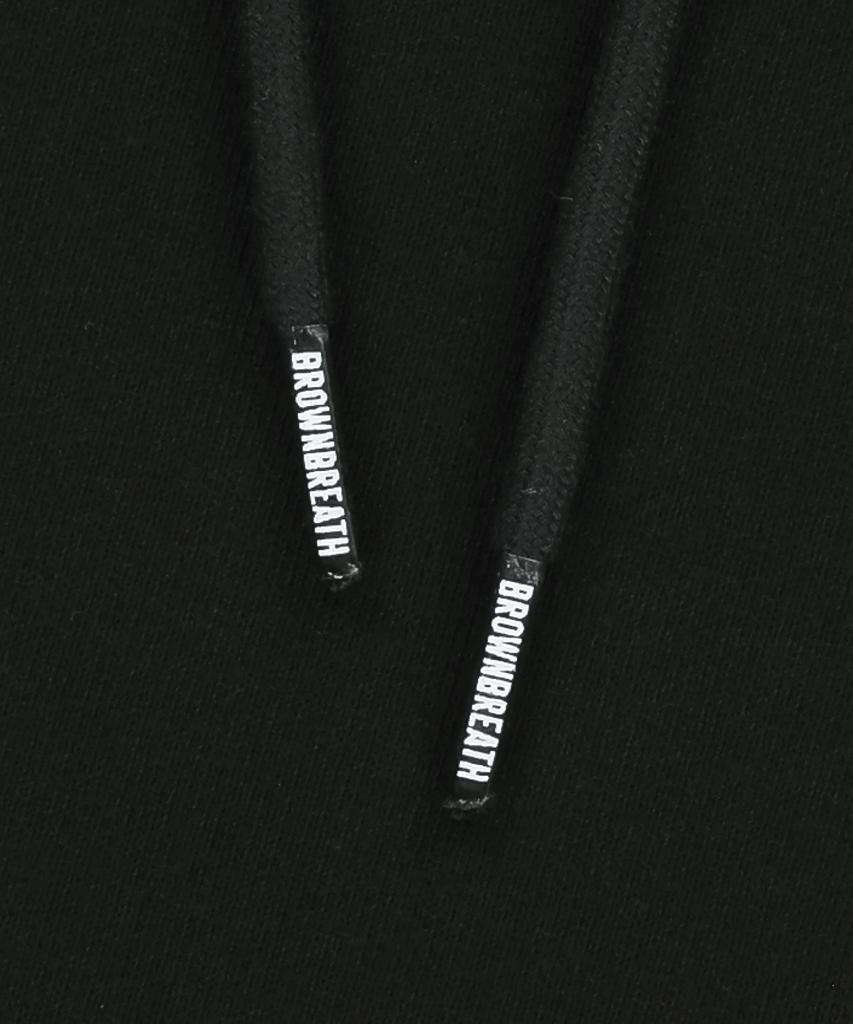 Patchwork Tag Hoodie - Black