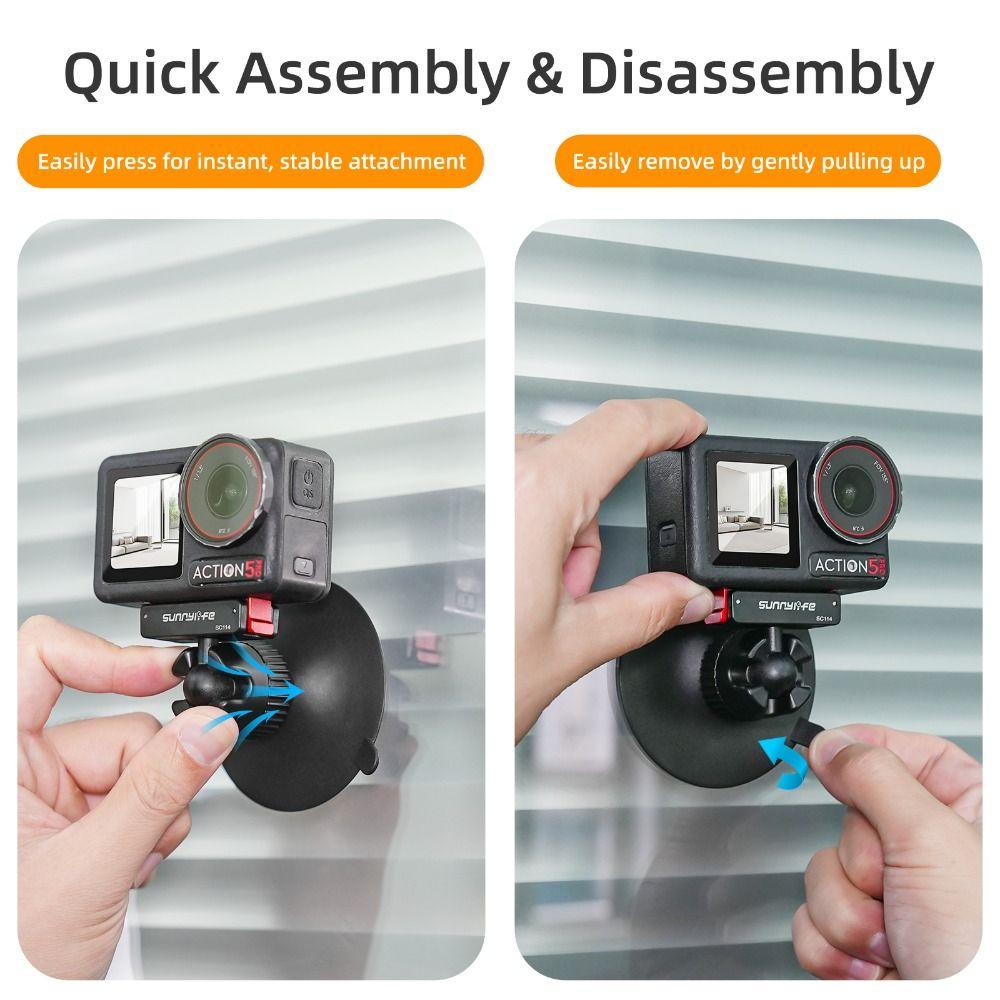 Ball Head Camera Mount for DJI Osmo 360/Action 5 Pro/4/3 Action Camera Accessories