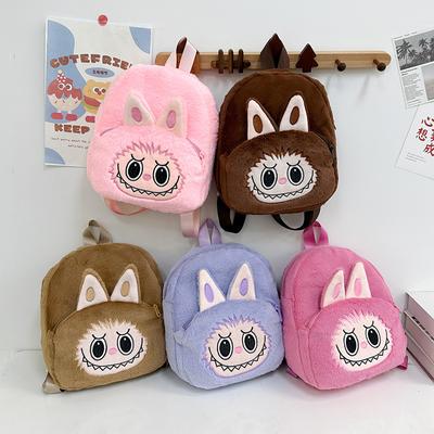 Cute Cartoon Labubu Bakcpack for Girls Plush Doll Bag Student Kawaii Outdoor Travel Bags Birthday Gift