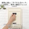 Hachibanya Dial Mini Vertical Scandinavian Beige Wall-Mounted Mailbox, Mailbox, Slim, Style,