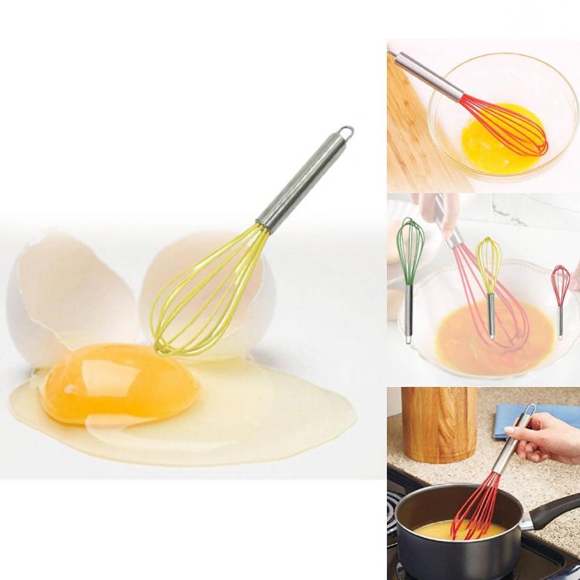 Stainless Steel 304 Egg Beater Cream Whisk Mixer Baking Tool 8 Inch Modern Simple Style