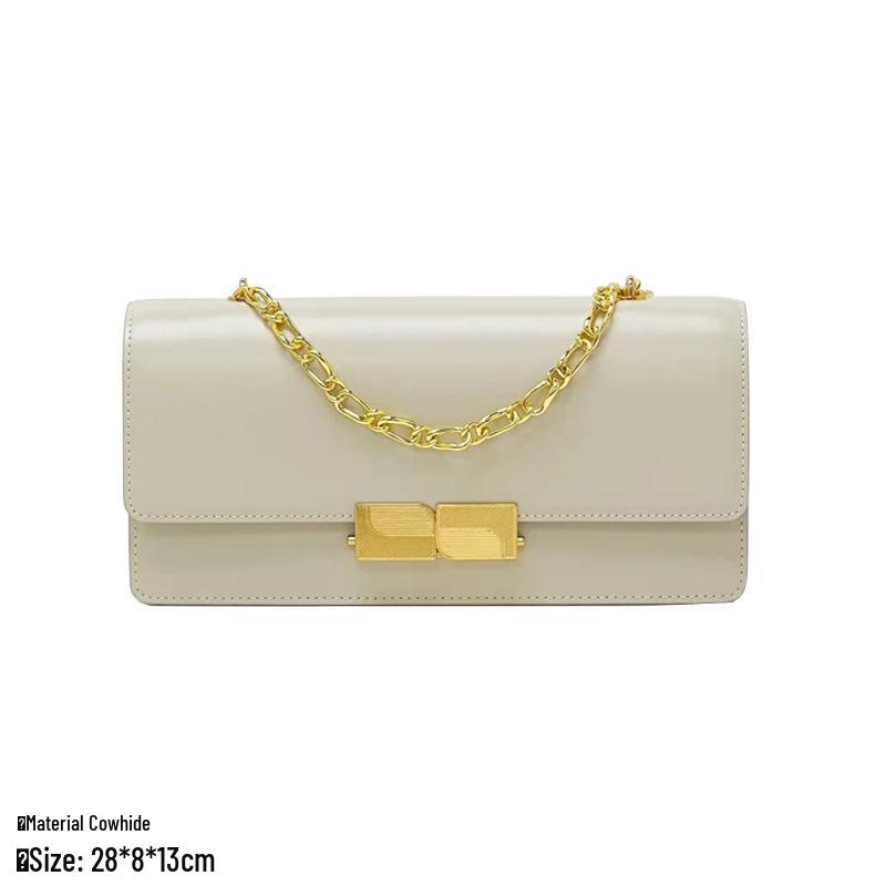 Spring 2024 Women's Genuine Leather Shoulder Crossbody Bag - Trendy Small Square Underarm Handbag