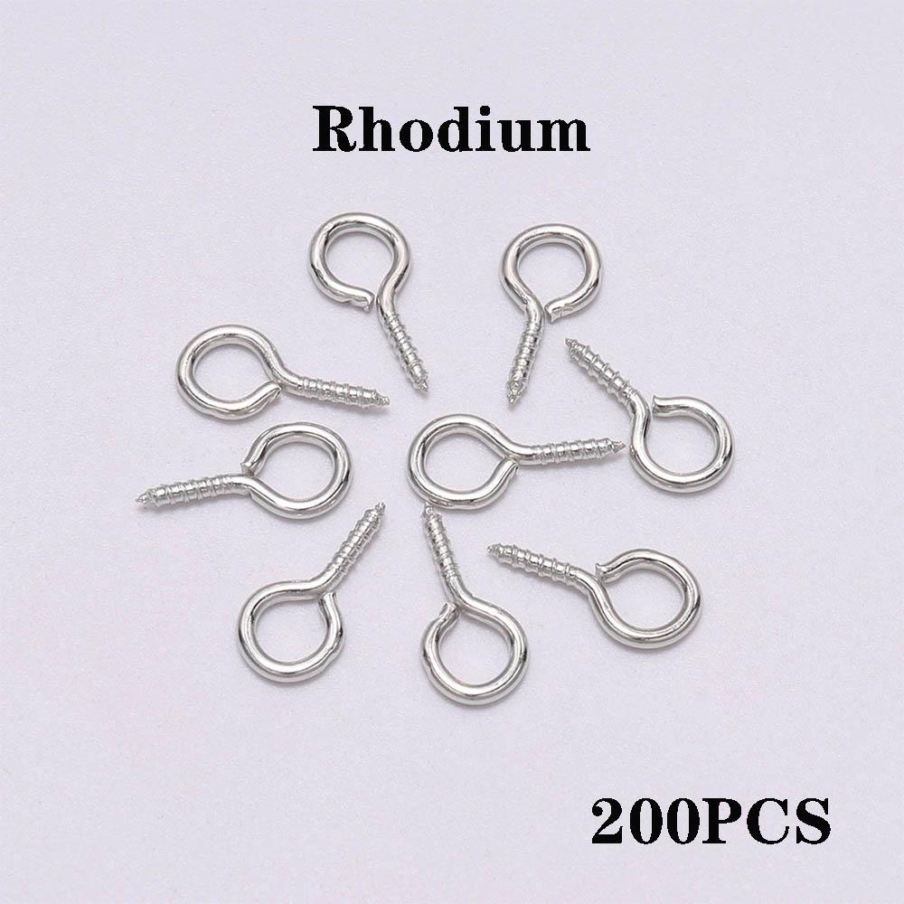 100-200pcs/lot Small Tiny Eye Pins Eyepins Hooks Eyelets Screw Threaded Clasps Hooks Supplies For Jewelry Findings Wholesale