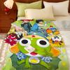Anime K-Keroro G-Gunso Throw Flannel Throw Blanket, Lightweight Cozy, Durable Washable cute Cool