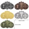 Christian Crosses Hanging Ornament Unique Religious Antiqued Metal Keychain Pendant Decoration for Prayer Necklace Charm