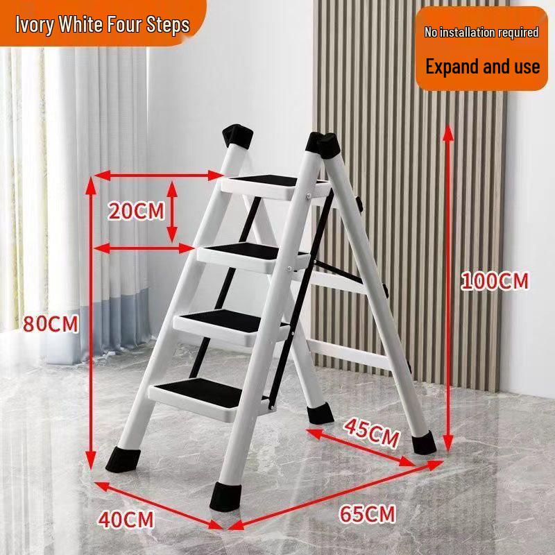 3-Step Telescopic Folding A-Frame Ladder – Lightweight and Multi-Functional Stool