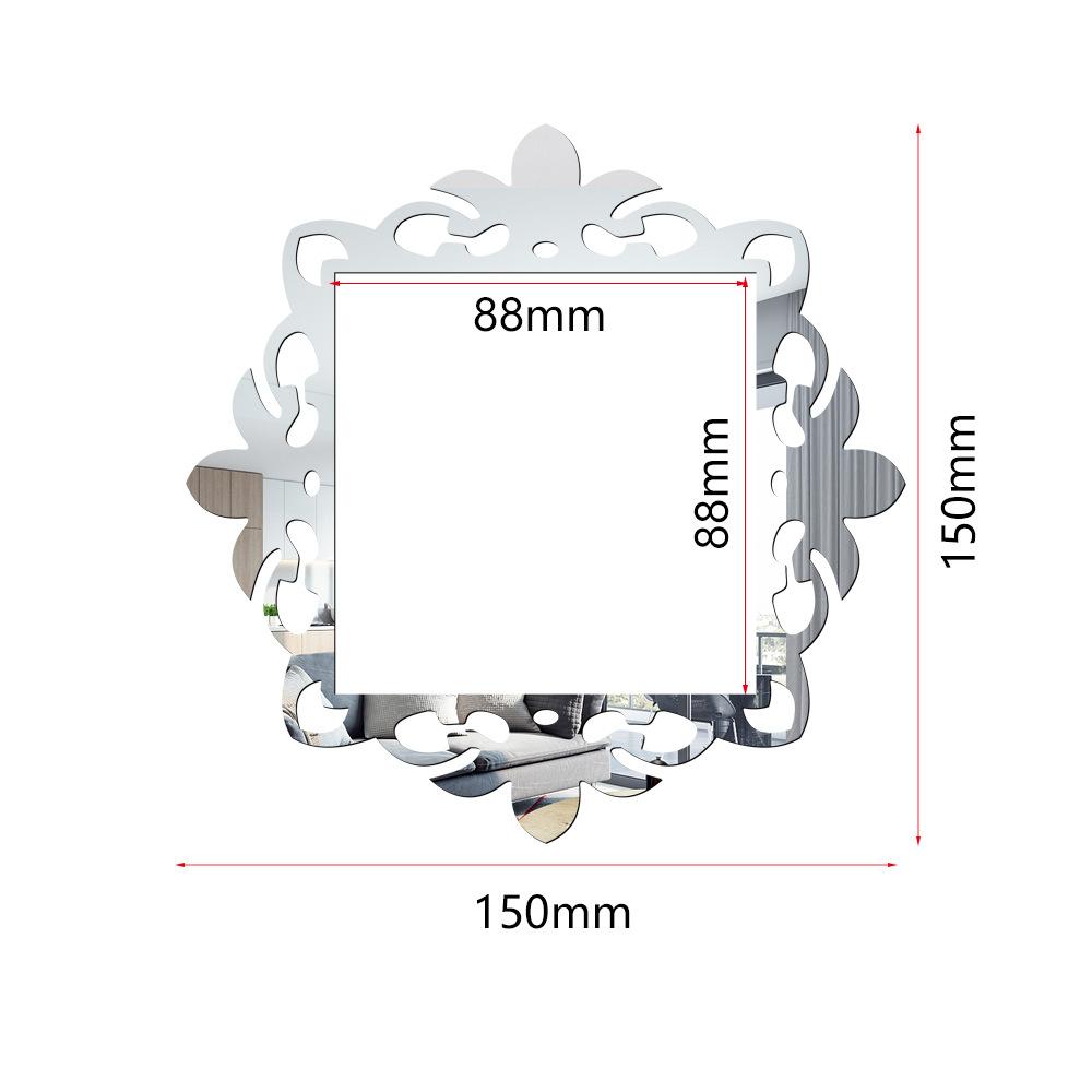 Partition Wallpapers Home Decor - Square Acrylic Mirror Switch Stickers,Self-Adhesive Reflective Decals for Living Room Bedroom