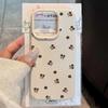 Applicable To iPhone17 Pro Max French Small Floral Leather Pattern Mobile Phone Protective Case 17/16 Large Hole 15 Cute