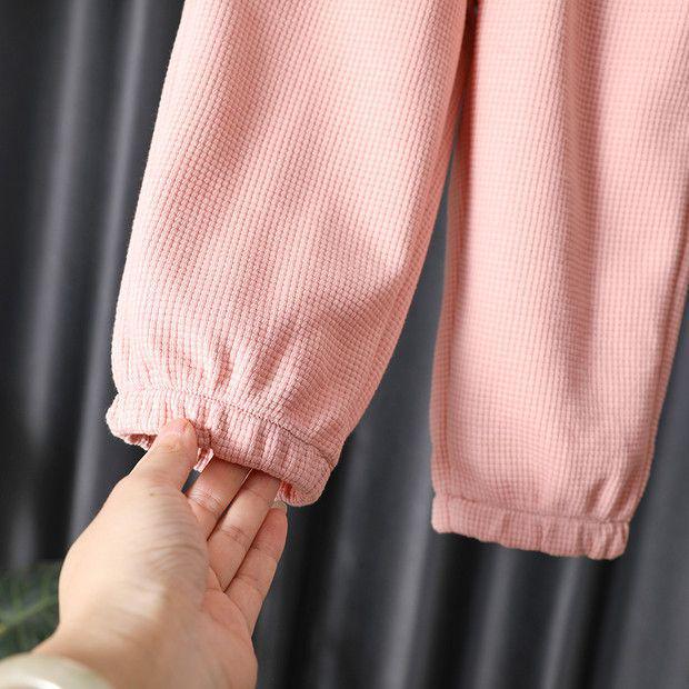 2024 Spring/Autumn Girls' Cartoon Bear Sweatshirt & Pants Set