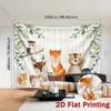 2D Rustic Woodland Creatures Background Banner for Kids' Photo Shoot