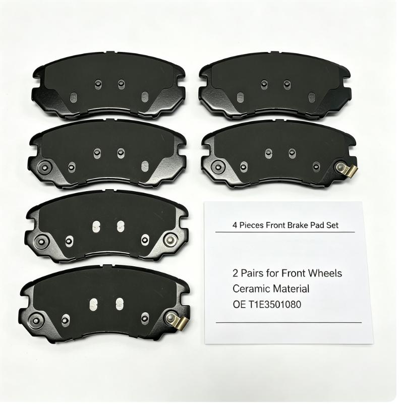 4Pcs Ceramic Front Brake Pads OE T1E3501080 for Chery Tiggo 7 Pro / 7 Pro Max