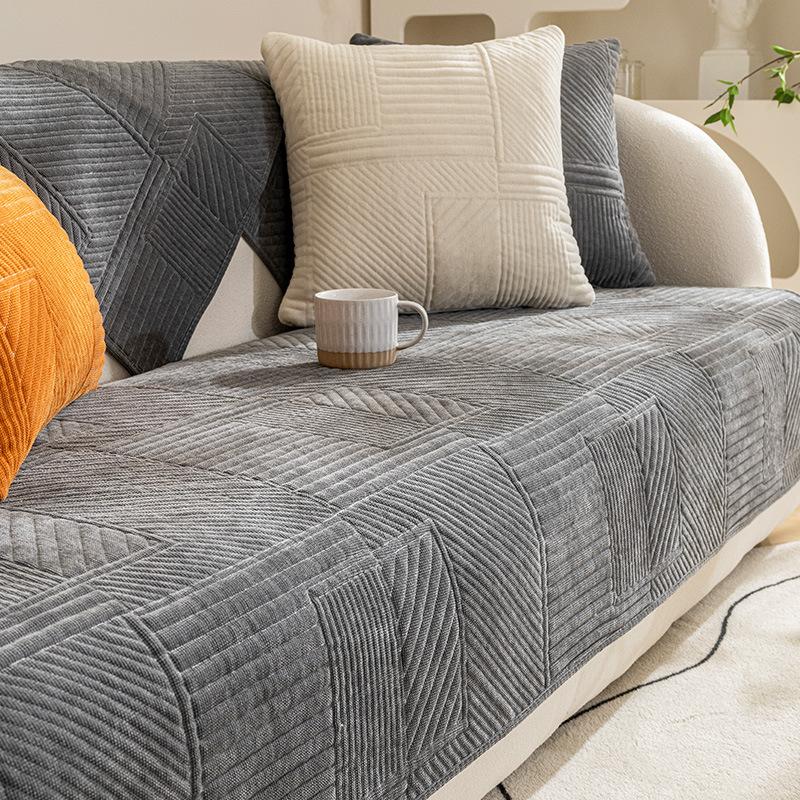 

Simple Modern Sofa Cushion Non-Slip Chenille Cover Universal Four Seasons Seat Pad Soft Comfortable 70*70cm