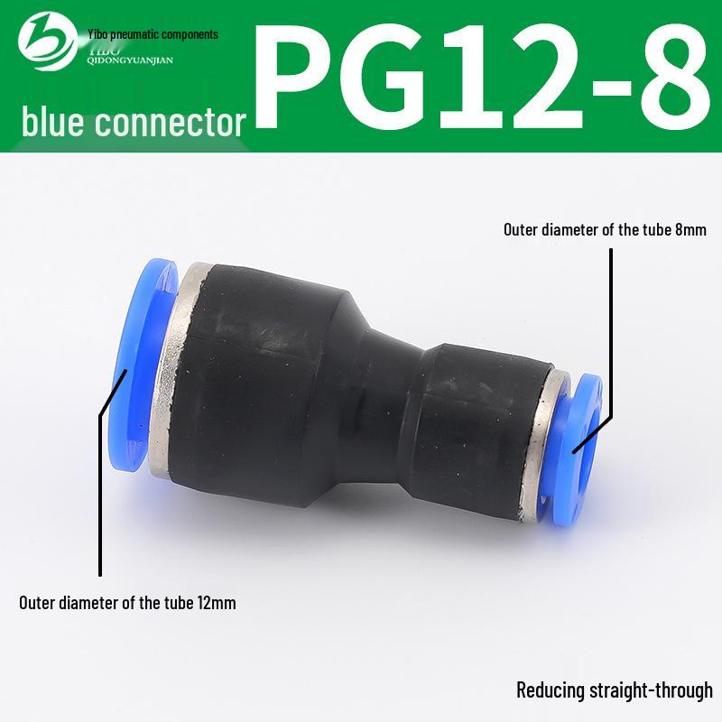 Wirtschaftlicher blauer pneumatischer Schnellkuppler: Gerade, T-Stück, Vierweg, Fünfweg, Reduzierstück für PU/PE/PY/PZA/PK/PV