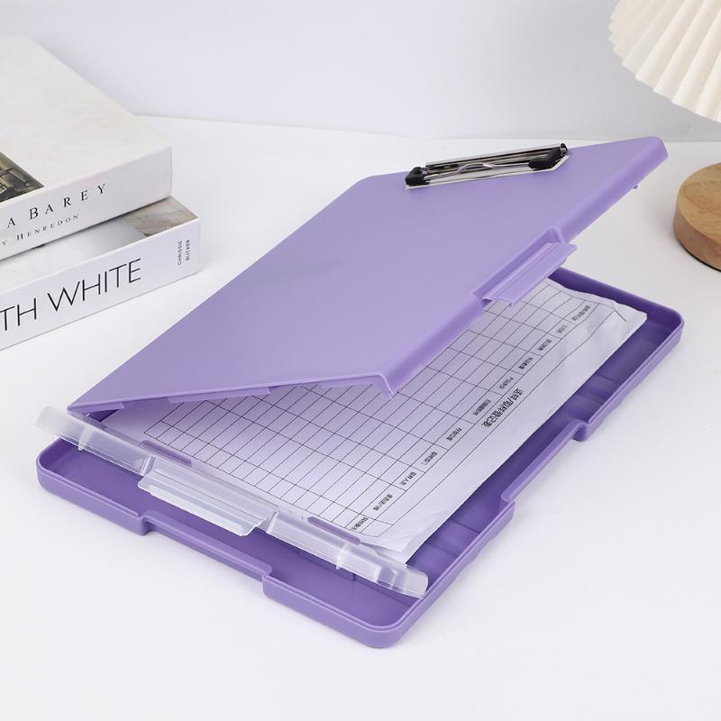 Plastic Storage Clipboard With Metal Clip And Pen Holder For Office School Nurses Field Work