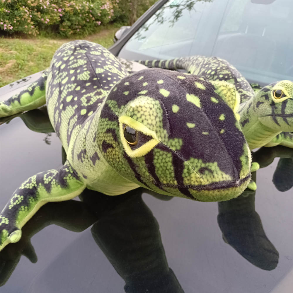 75-200cm Simulation Long Tail Lizard Plush Doll Pillow Green Brown Monitor Lizard Reptile Plush Toy Home Decor Gift For Child