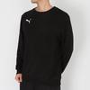 Puma Solid Color Logo Crew Neck Sweatshirt Men Tops Black 656933-03