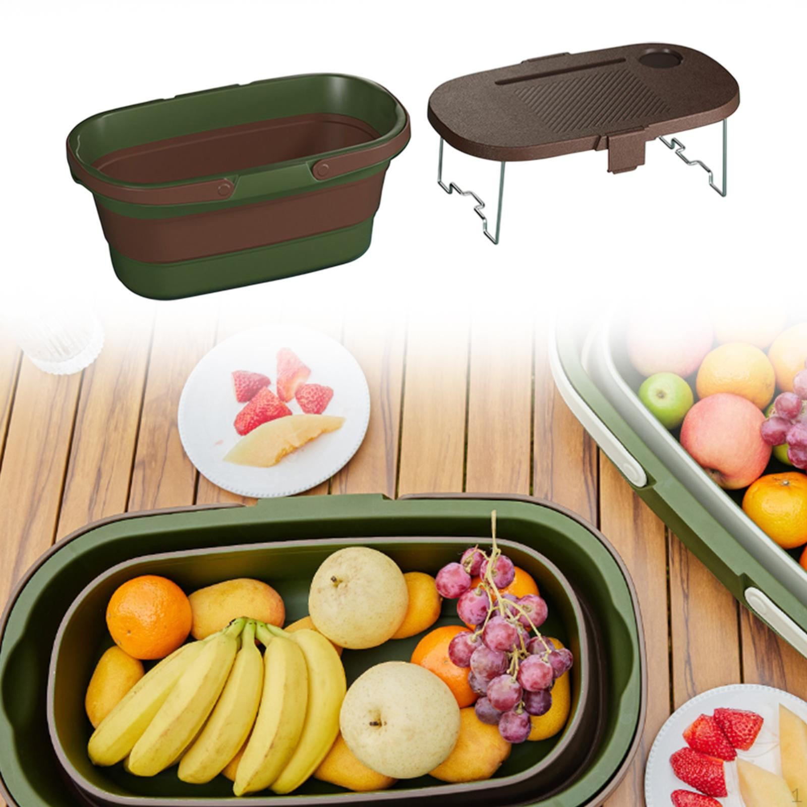 

Складная корзина для пикника для семейных вылазок и обслуживания автомобиля Green Coffee