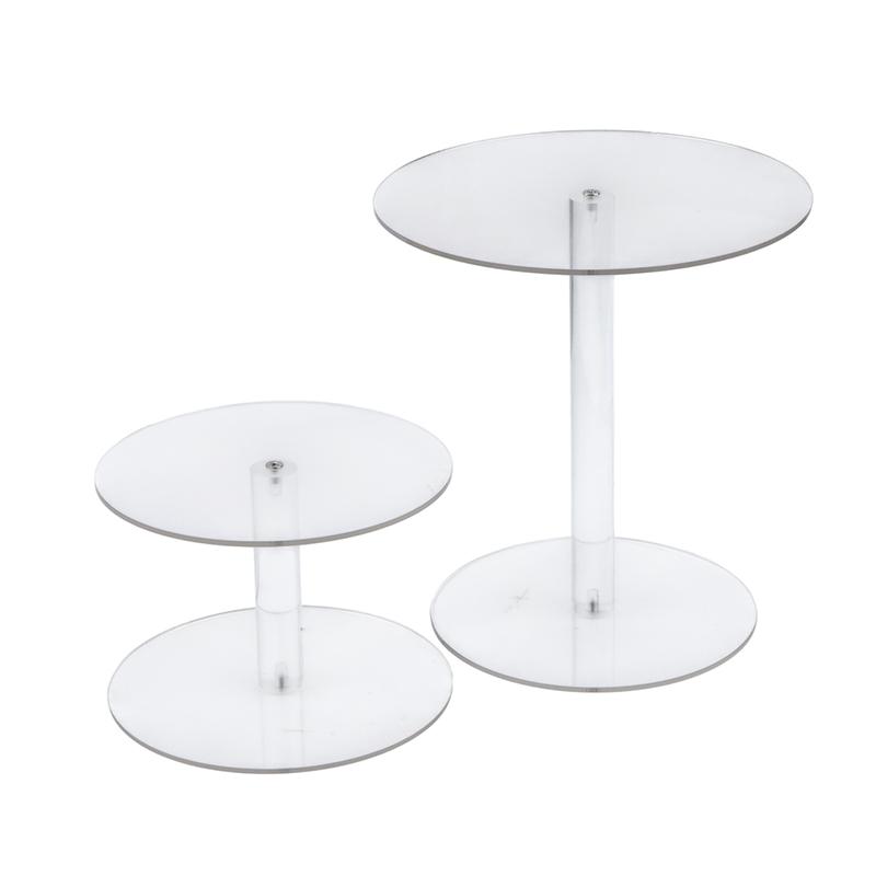 Transparent Acrylic Cake Rack Round Cake Stand For Desserts Cupcake Pastry Candy Display Stand For Wedding Event Birthday Party