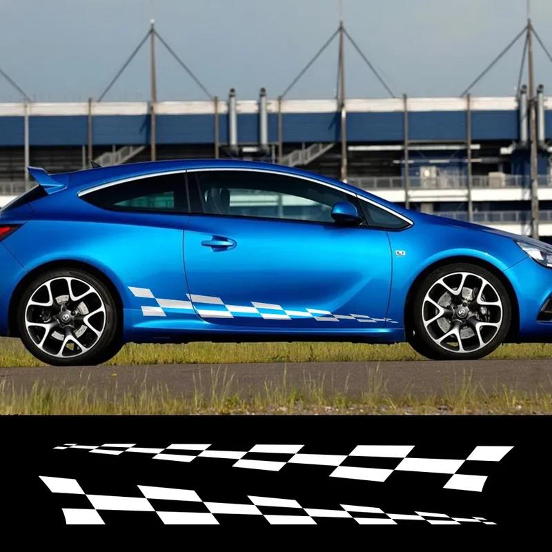 Car Side Vinyl Stickers Graphics Racing Sport Stripes Decals For Vauxhall Adam Astra Viva Corsa Auto Tuning DIY Accessories