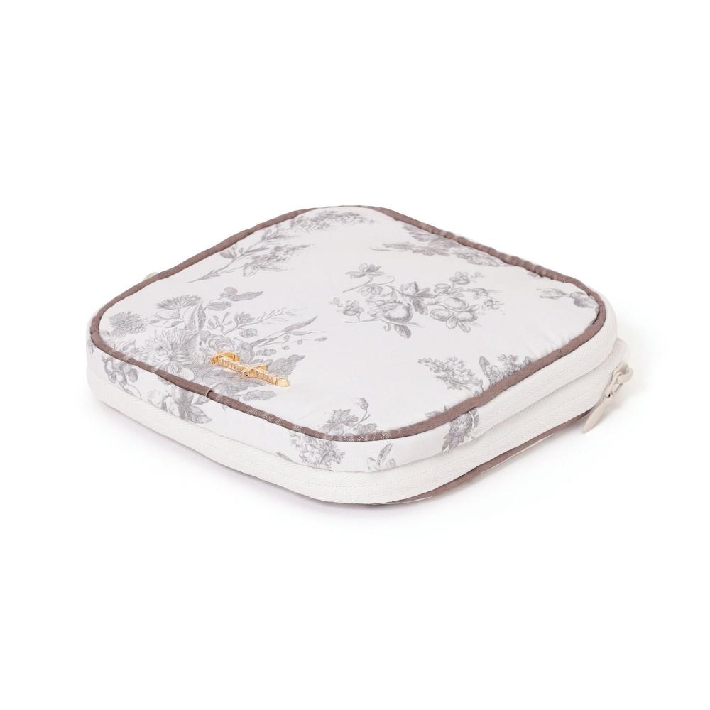 Franc Franc Classic Flower Sanitary Compression Pouch Light Pink