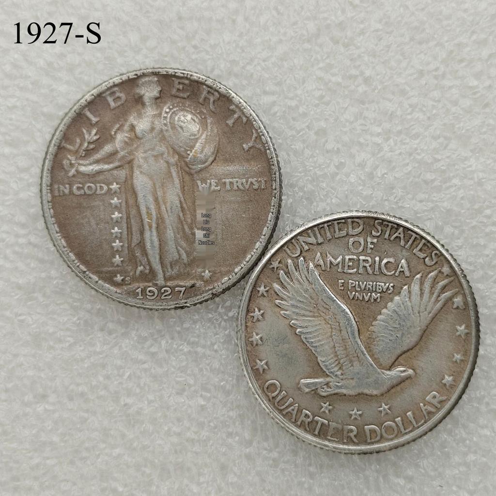 Antique American Liberty 25 Cents Coin, 1916-1930, Optional Brass or Silver Plated
