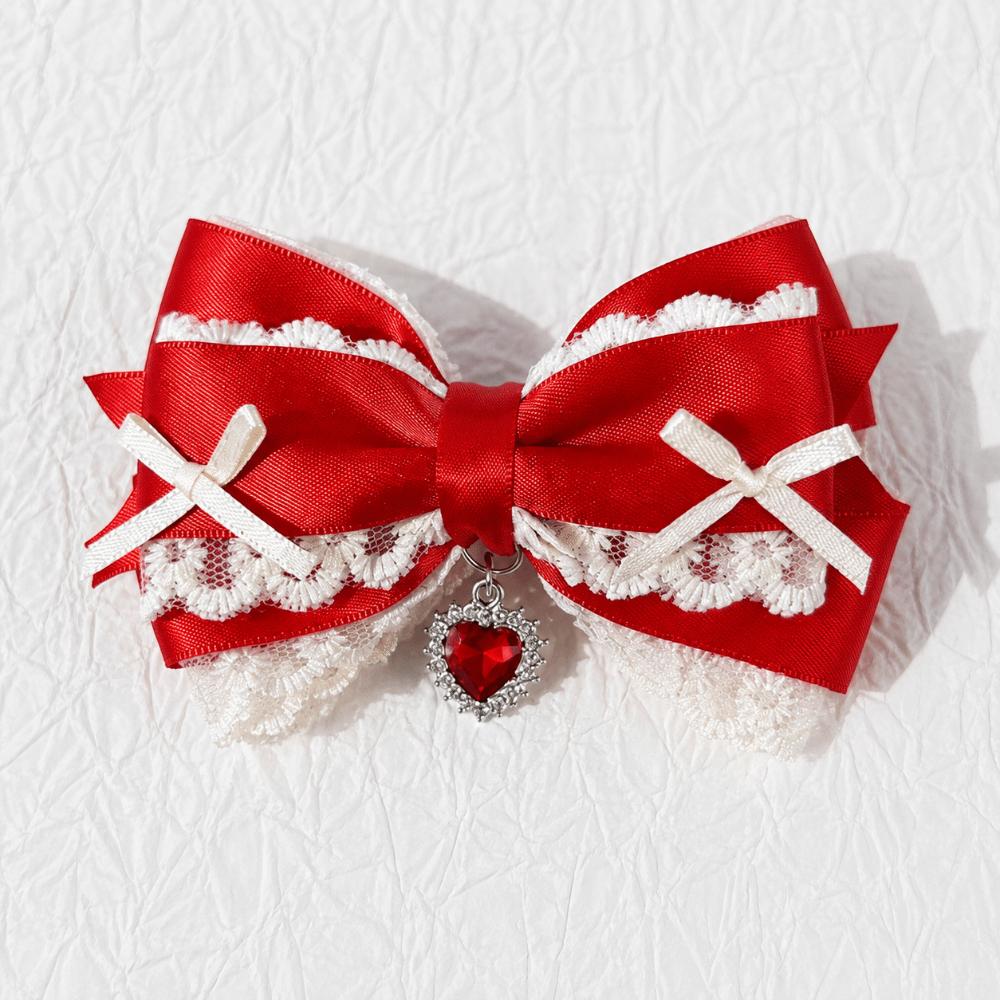 Sweet Lace Bow Hair Clip Lolita Women's Barrettes Cute Hairpin Headwear