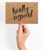 Inkdotpot 50 Blank RSVP Postcards Floral Kraft Rustic Print 4"X6" Response Cards,RSVP Reply Card For Wedding,Bridal Shower,Baby