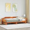 Extendable Daybed in Wax Brown 80 x 200 cm Solid Pine Wood