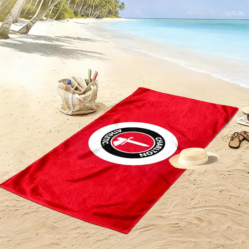 Telo Mare Stampato Charlton Athletic FC, Telo Grande Morbido Asciugatura Rapida per Spiaggia Campeggio Nuoto