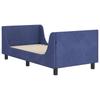 Children S Bed Frame with Headboard Police Blue 80 X 160 Cm Velvet