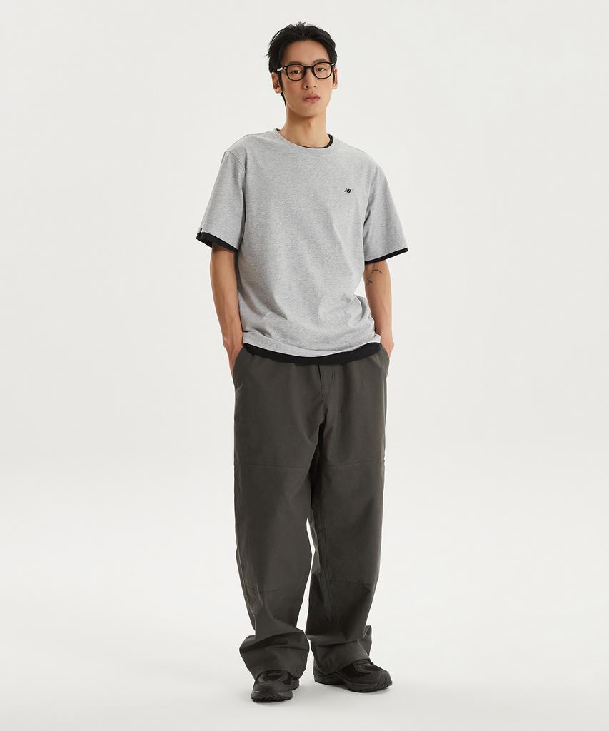Nyuballanseu Nbneg21203 / Uni Essential Small Logo Short Sleeve T-Shirt (Gray)
