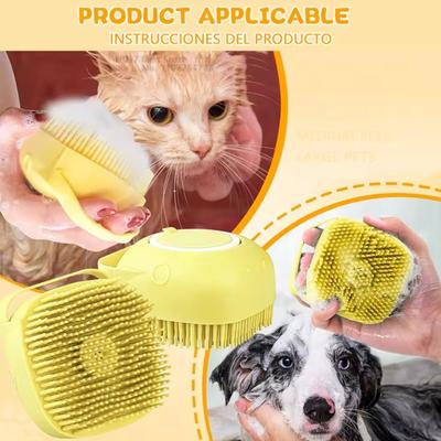 Multifunktionale Silikon-Haustier-Badebürste - Weiche Gummi-Reinigungsbürste - Weiches Sicherheits-Massage- und Pflegewerkzeug für Hunde/Katzen