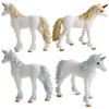 Realistic Pvc Unicorn Model Exquisite European Mythological White Horse Figurine