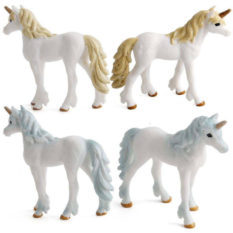 Realistic Pvc Unicorn Model Exquisite European Mythological White Horse Figurine