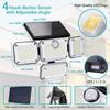 Outdoor Solar Light 333 LEDs with Motion Sensor Solar Exterior Light with Remote Control 3 Modes 4-Head Solar Floodlight