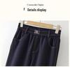 High-Waisted Elastic Denim Wide-Leg Pants for Middle-Aged Women – Stylish and Drapey