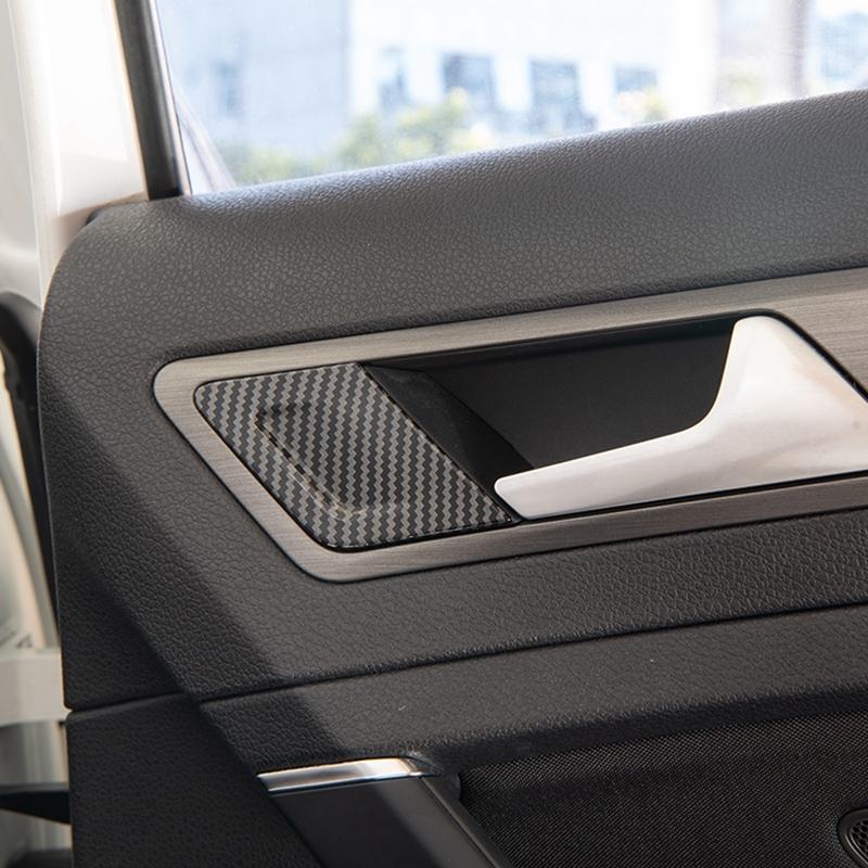 DT08 Car Interior Door Handle Panel Cover Trim for Golf 7 7.5 MK 7 2014- Door Seat Lock Button Panel Carbon Fiber