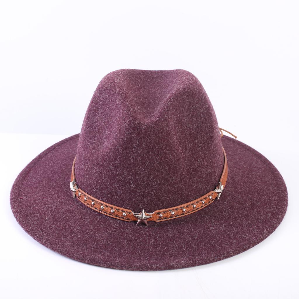 Popular European and American High-end Wool Top Hat, Men's and Women's Fashion Versatile Elegant Top Hat Jazz Hat
