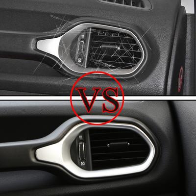 2pcs Dashboard Air Vent Outlet Decorate Trim Cover for Jeep Renegade 2016 2017 2018 2019 2020 2021 2022 Car Accessory ABS